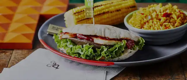 Portobello Mushroom and Halloumi Pitta